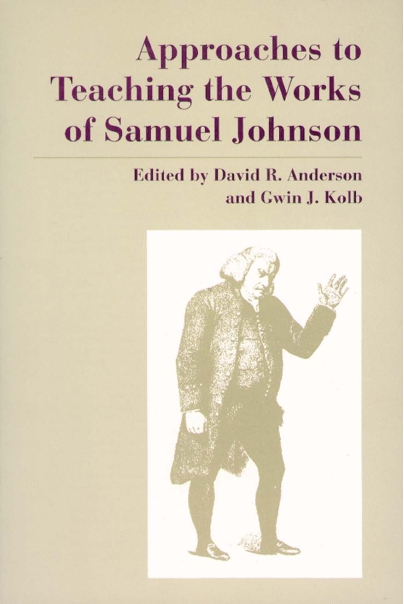 Approaches to Teaching the Works of Samuel Johnson Cover