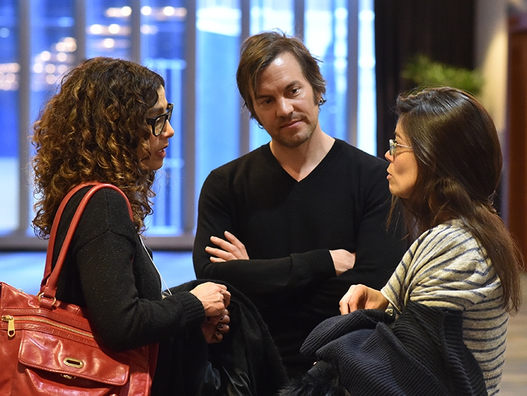 People talking at the MLA Annual Convention